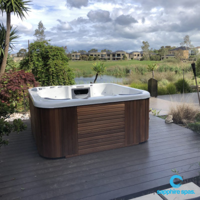 This customer's new spa pool is now in position & ready to use thanks to the team @ Hydraspa