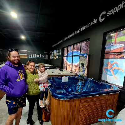 Another Happy family with their Australian made Sapphire Spas myDream thanks to the team @ Country Rubber & Foam Tamworth