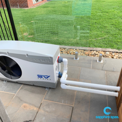 HEAT PUMP installation on paving