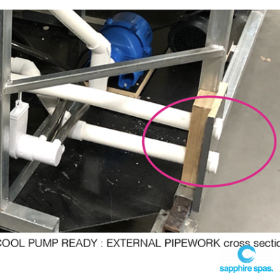 HEAT&COOL PUMP READY : EXTERNAL PIPEWORK cross section view
