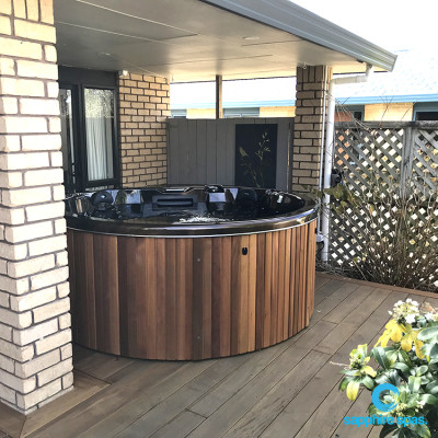 myHotTub MAYAN COPPER & CEDAR thanks to the team @ Wright Pools & Spas NZ