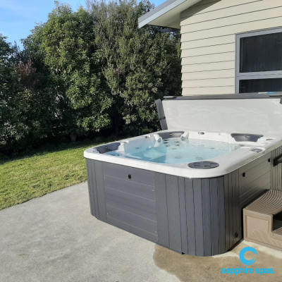 myChillout in silverwhite & grey duratek thanks to the team @ Wright Pools & Spas Wellington NZ