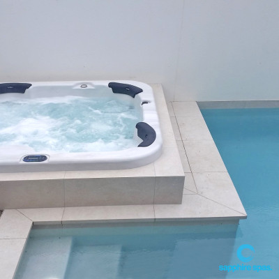 Backyard pool & spa installation by Aquaflow Nelson